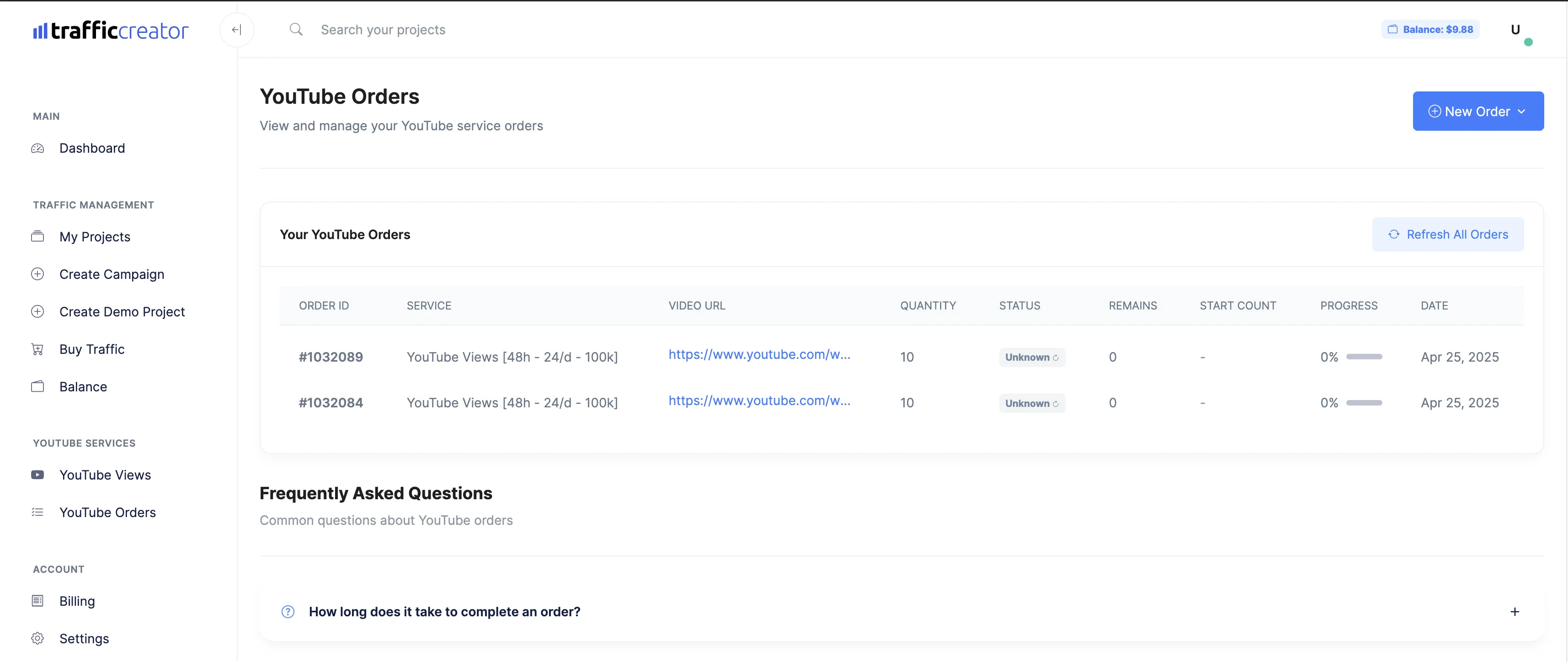 YouTube Views Order Overview
